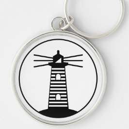 Chaveiro Farol de Luz do Oceano Náutico Faixas Arte