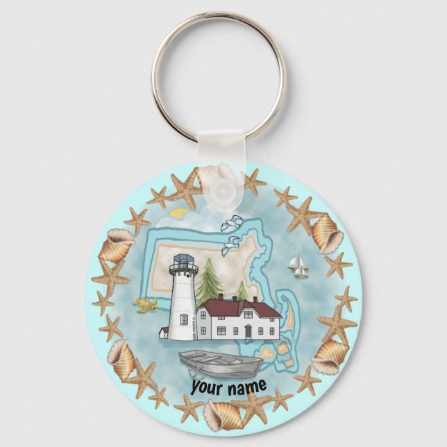 Chaveiro Farol de Massachusetts Shells (Frente)