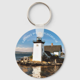 Chaveiro Farol de Ponto Grindle, Maine Keyring