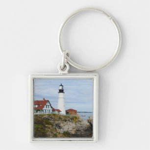 Chaveiro Farol de Portland Headlight em costa rochosa