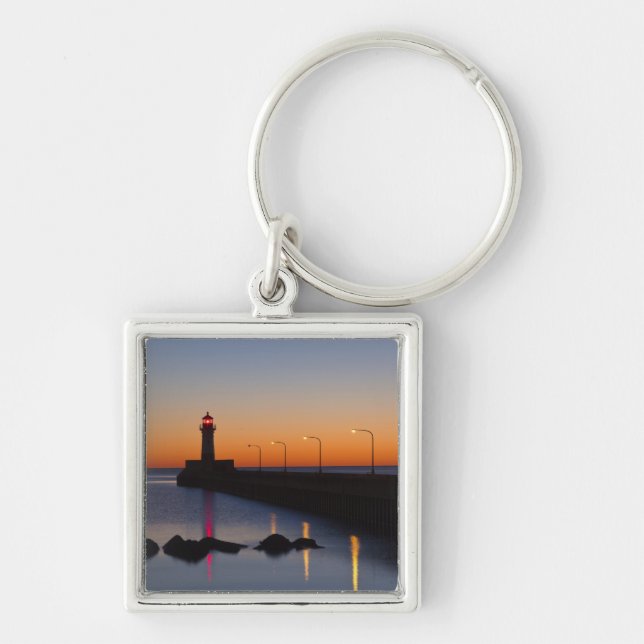 Chaveiro Farol do píer norte em Duluth, Minnesota, (Frente)
