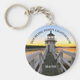 Chaveiro Farol Ponto Duplo, Maine Round Keyring
