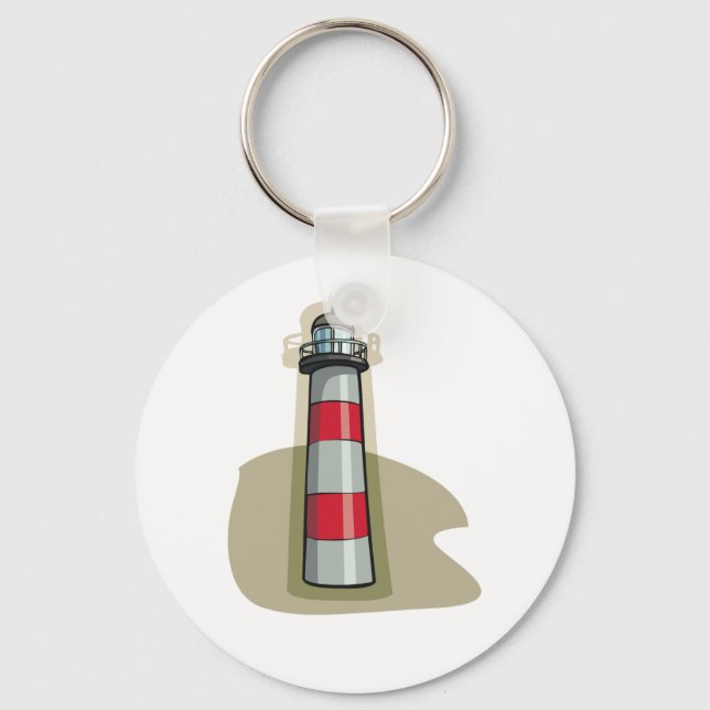 Chaveiro Farol Vermelho e Branco Náutico Costeiro (Frente)