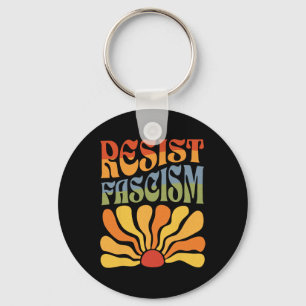 Chaveiro Fascismo resistente Retro Boho Feminista Pró Escol
