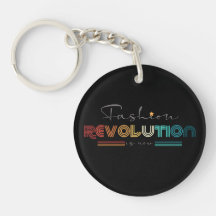 Fashion Revolution Retro Tipográfico Preto Acrílic