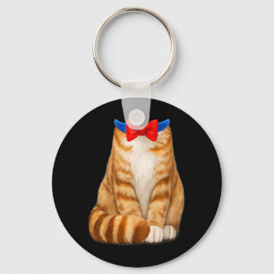 Chaveiro Fatia de Laranja do Gato Disfarce de Gato Laço de