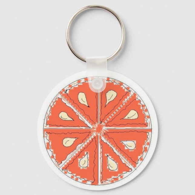 Chaveiro Fatia de Laranja Tangerina (Frente)