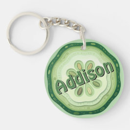 Chaveiro Fatia de Pepino Personalizável