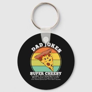 Chaveiro Fatia de Pizza com Piada de Pai Brega Engraçado Di