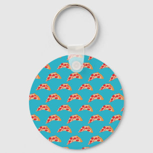 Chaveiro Fatia de Pizza de Pepperoni com Queijo Vaporwave F
