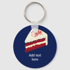 Chaveiro Fatia de Red Velvet Cake com seu nome, qualquer co