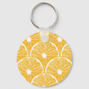 Chaveiro Fatias de laranja, design de fruta tropical