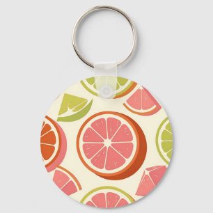 Chaveiro Fatias de Toranja de Laranja de Limão Cítricos Vib