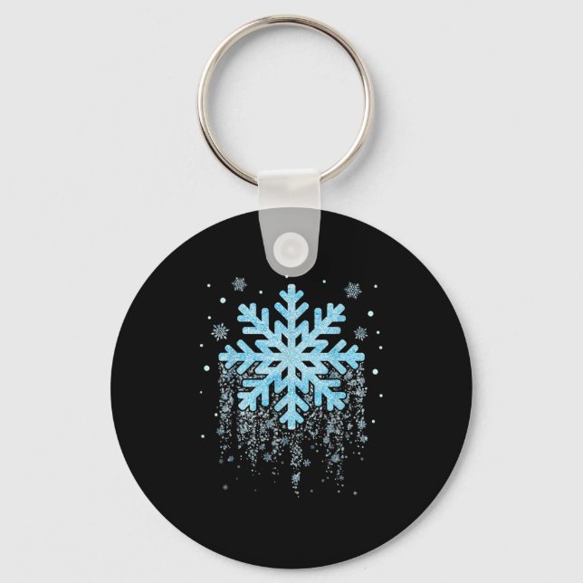 Chaveiro Fato de floco de neve Inverno Natal Correspondente (Frente)
