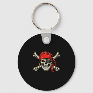 Chaveiro Fato de pirata caveira e ossos cruzados jolly roge