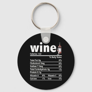 Chaveiro Fatos de Nutrição do Vinho Comida de Natal F