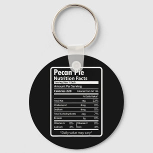 Chaveiro Fatos engraçados de nutrição da torta de Pecan par