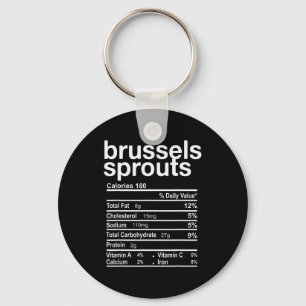 Chaveiro Fatos Nutricionais de Couve-flor de Bruxelas Engra