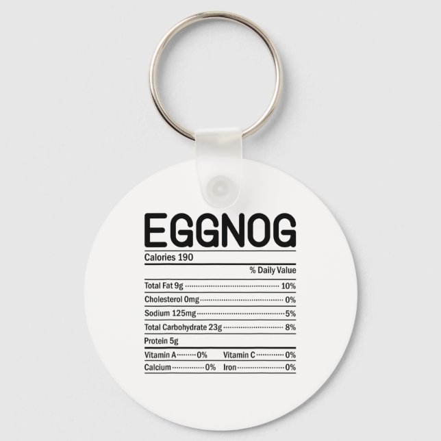 Chaveiro Fatos Nutricionais do Eggnog no Dia de Ação de Gra (Frente)