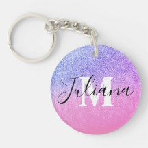 Faux Glitter Duas Toneladas Rosa Monograma Bold