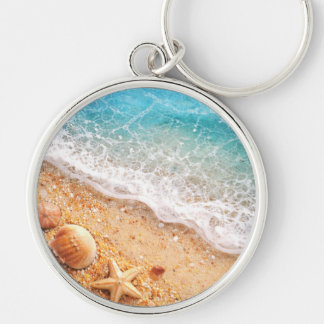 Chaveiro Faux resin ocean art key chain