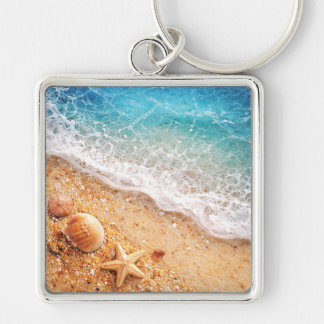 Chaveiro Faux resin ocean art key chain