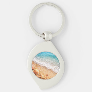 Chaveiro Faux resin ocean art key chain