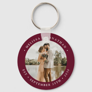 Chaveiro Favor de Casamento de Foto de Vinho Simples Modern