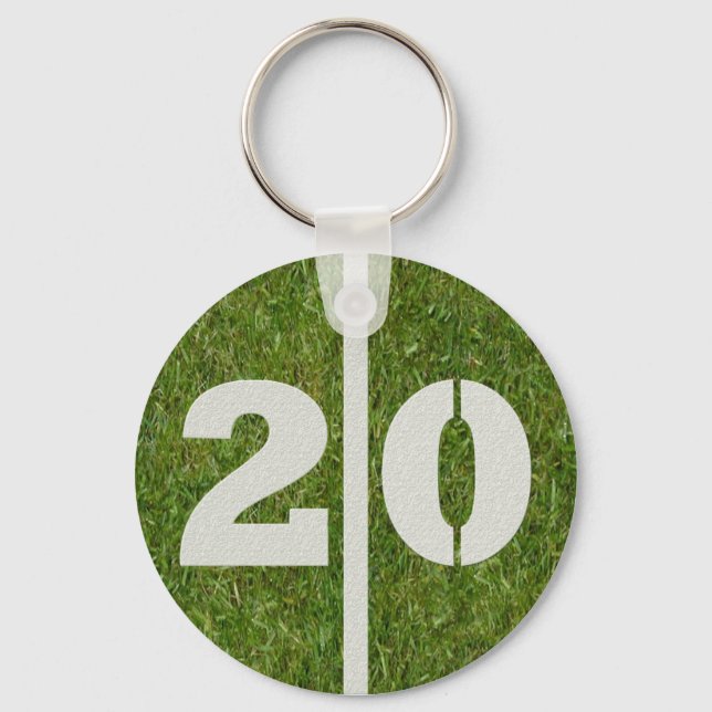 Chaveiro Favor de Festa de aniversário 20 (Frente)