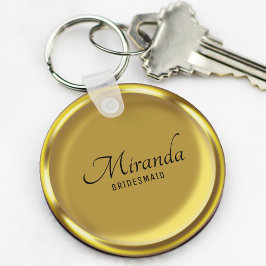 Chaveiro Favor do Casamento de Bridesmaid, Elegante de Moed
