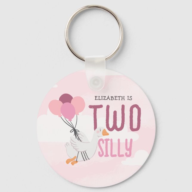 Chaveiro Favor do Partido do segundo aniversário Ganso, Ros (Frente)