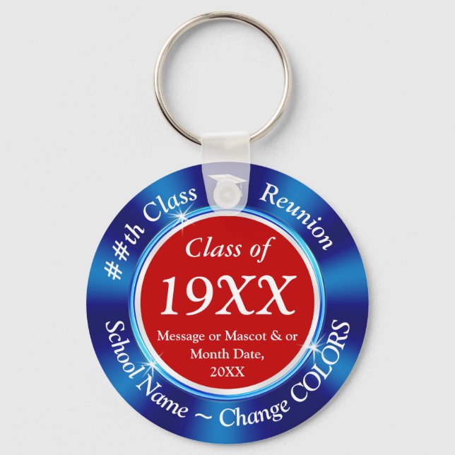 Chaveiro Favoritos de Reunião da Classe Azul Branco Vermelh (Frente)