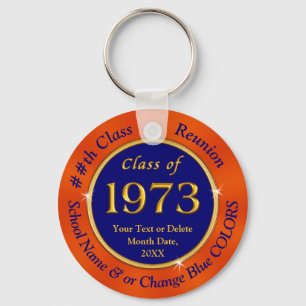 Chaveiro Favoritos de Reunião de Classe Azul e Laranja, Bar