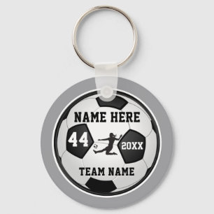 Chaveiro Favoritos para festas de futebol, Cinzas, preto e 