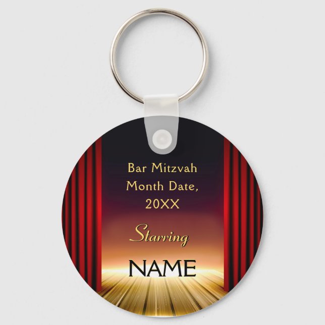 Chaveiro Favoritos para festas Mitzvah personalizados para  (Frente)