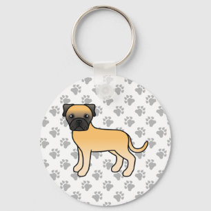Chaveiro Fawn Bullmastiff - Cão de Cartoons Bonitos