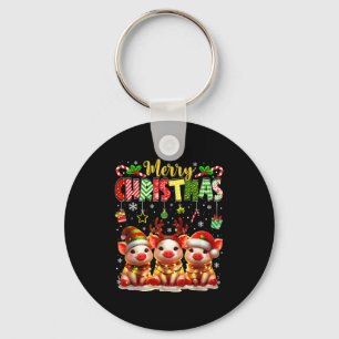 Chaveiro Fazendeiro Engraçado Feliz Natal Rena Papai Noel G
