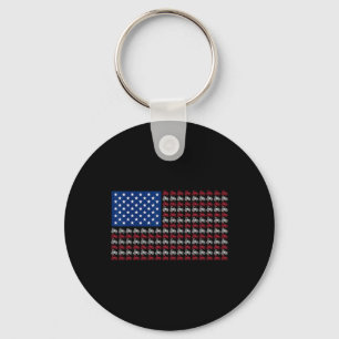 Chaveiro Fazendeiro Patriota 4 De Julho Bandeira Americana