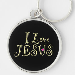 Chaveiro Fé Cristã 'Eu Amo Jesus'