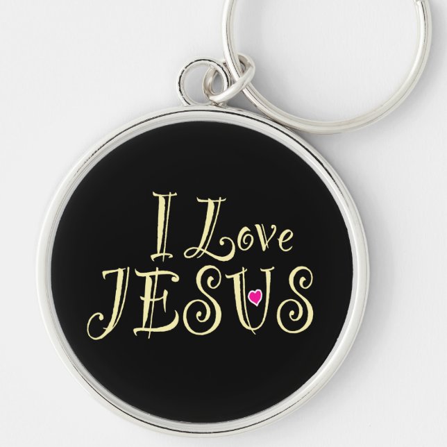 Chaveiro Fé Cristã 'Eu Amo Jesus'  (Frente)