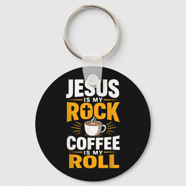 Chaveiro Fé Cristã Jesus Café Manhã Oração (Frente)