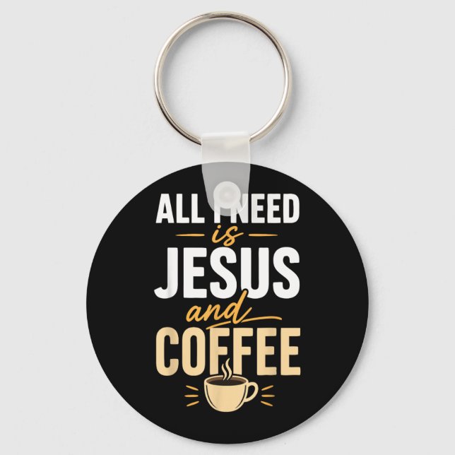 Chaveiro Fé Cristã Jesus Café Manhã Oração (Frente)