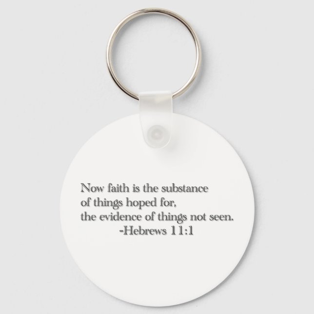 Chaveiro Fé é a substância das coisas que se espera (Frente)