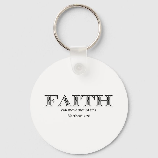 Chaveiro Fé pode mover montanhas Mateus 17 (Frente)