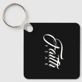 Chaveiro Fé Sobre o Medo Preto