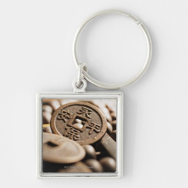 Chaveiro Feche acima da moeda chinesa (Frente)