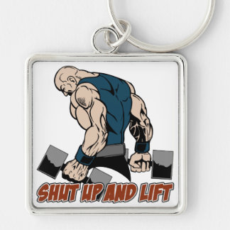 Chaveiro Feche acima e levante o Weightlifter