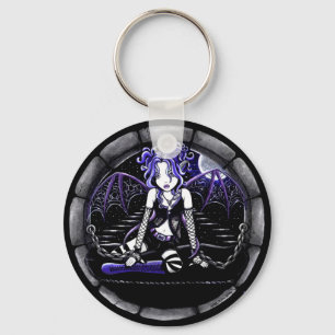 Chaveiro feericamente gótico acorrentado "azul" d