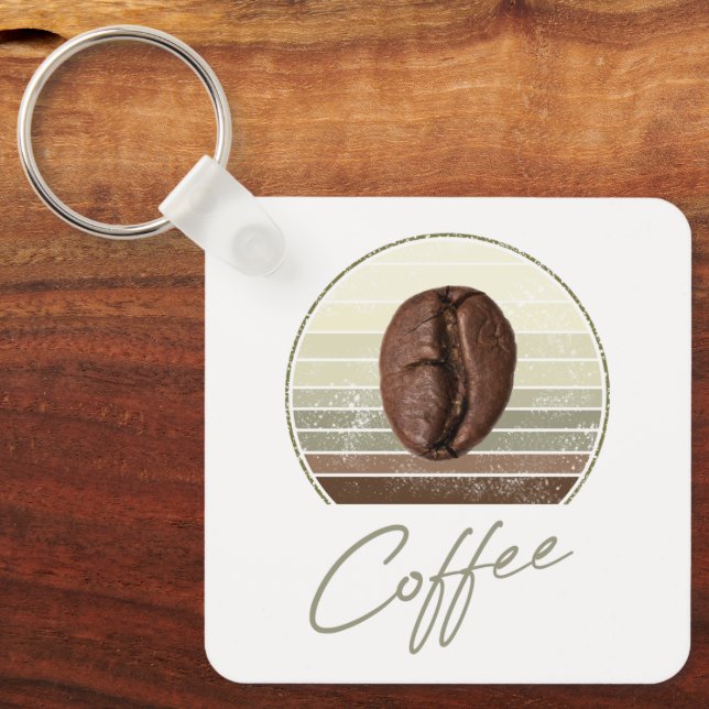 Chaveiro Feijões De Café Para Espresso E Barista Retro (Frente)