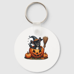 Chaveiro Feiticeira francesa Pumpkin Halloween Mens Mulhere
